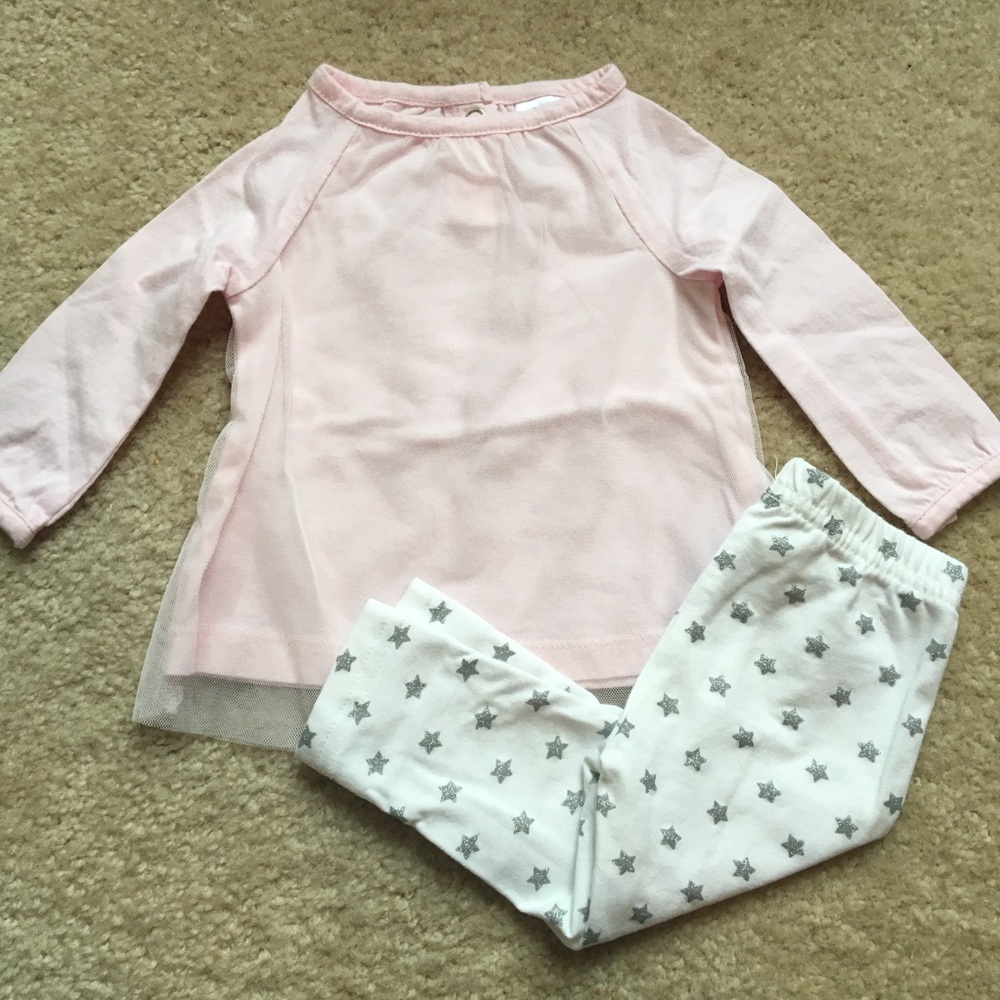 3/$10 Carter’s Pink Tulle Long Sleeve Top Set